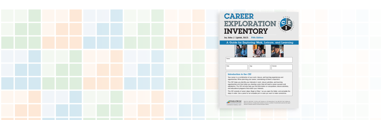 Career Exploration Inventory, Fifth Edition
