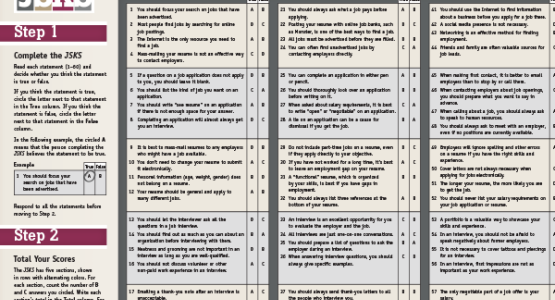 Steps one and two of the Job Search Knowledge Scale