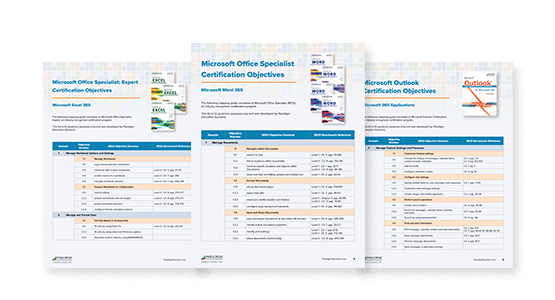 Microsoft Office Specialist Certification Objectives