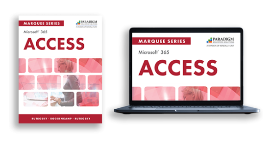 Print and Digital Covers of Marquee Series: Microsoft 365 Access