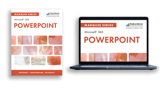 Print and Digital Covers of Marquee Series: Microsoft 365 PowerPoint