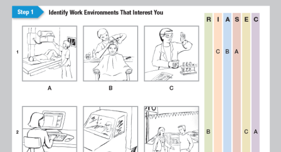 Step one for Picture Interest Career Survey
