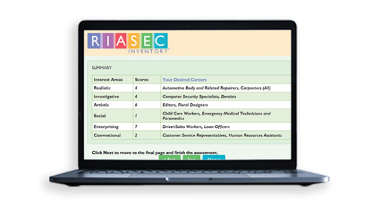 Digital Version of the RIASEC Inventory