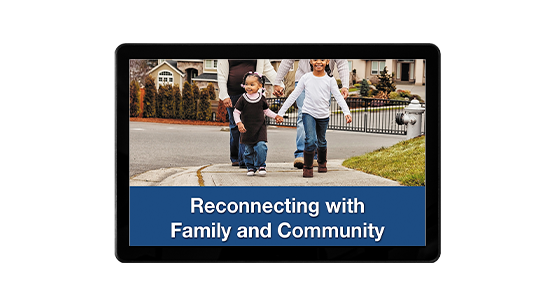 Screenshot from Road to Reentry: Reconnecting with Family and Community
