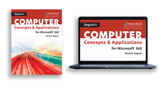 Print and Digital Covers of Seguin’s COMPUTER Concepts & Applications