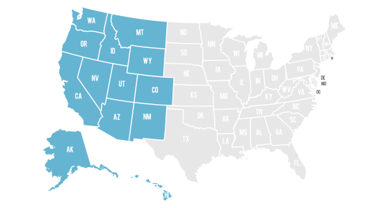 Map of the Western Region