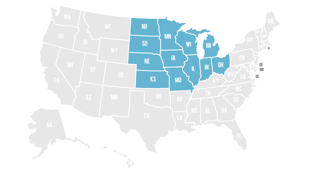 Map of the Midwest Territory