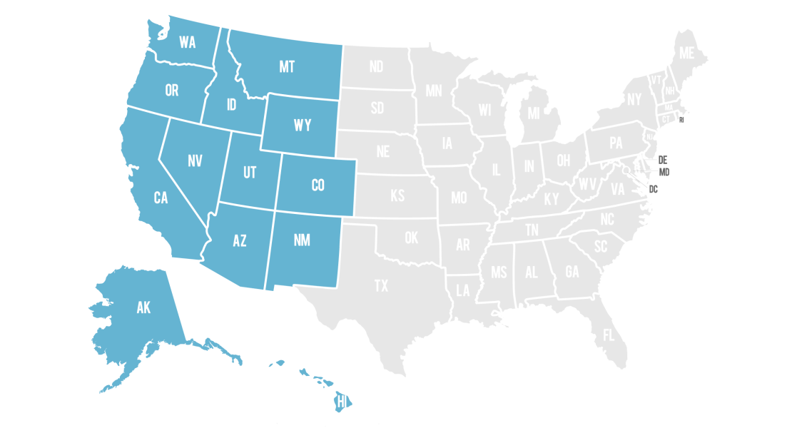 Map of the Western Region