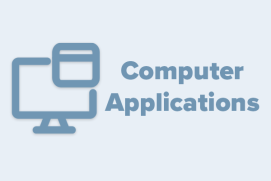 Symbol of a computer with an application running